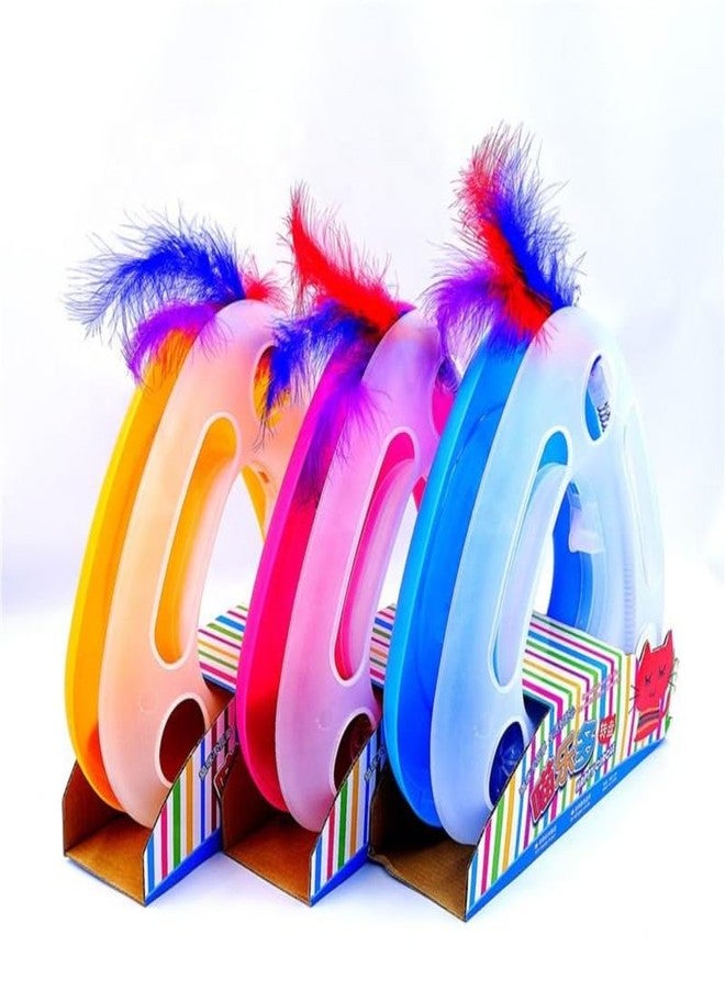 KittuPet KittPet Interactive Tower of Tracks Toy for Cats and Kittens (one Layer Feather Toy) Game Entertainment Circular Training - Image 1